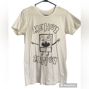 Spongebob Sqaurepants Mens T-Shirt - Me Hoy Minoy Crazy Bob Meme Image